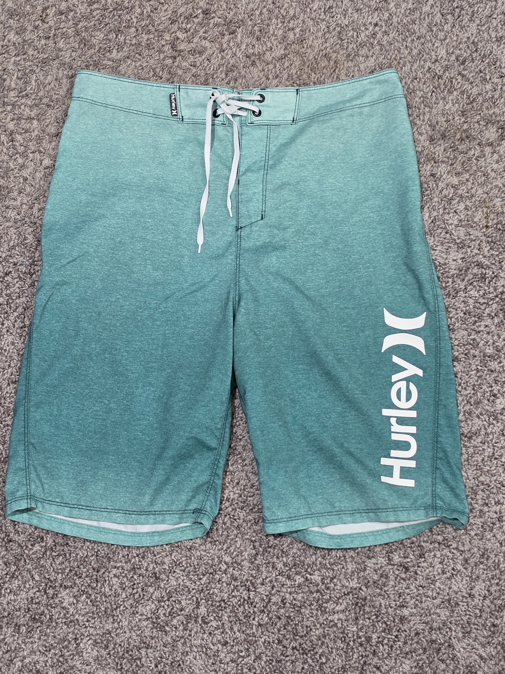 Hurley Teal Ombre Boardshorts with White Logo